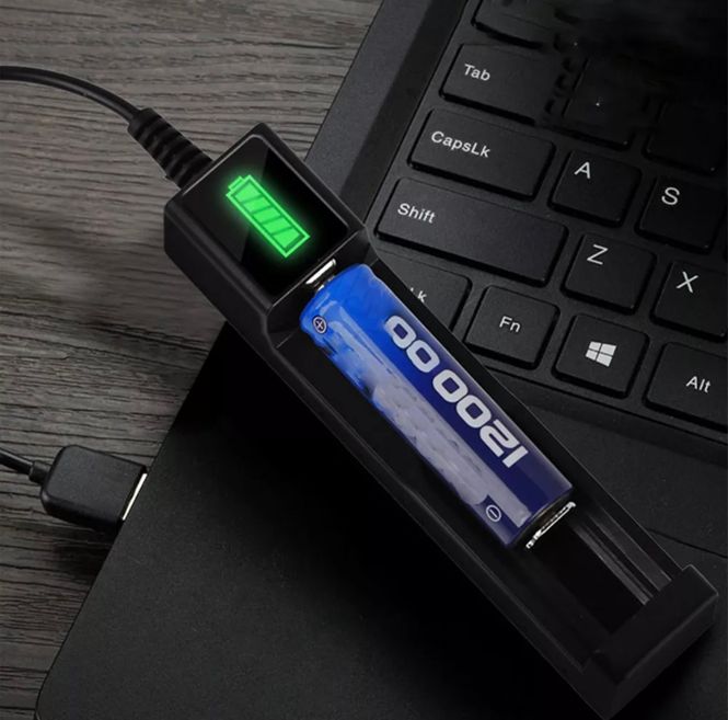 Hovedbilde Batterilader 18650 - USB