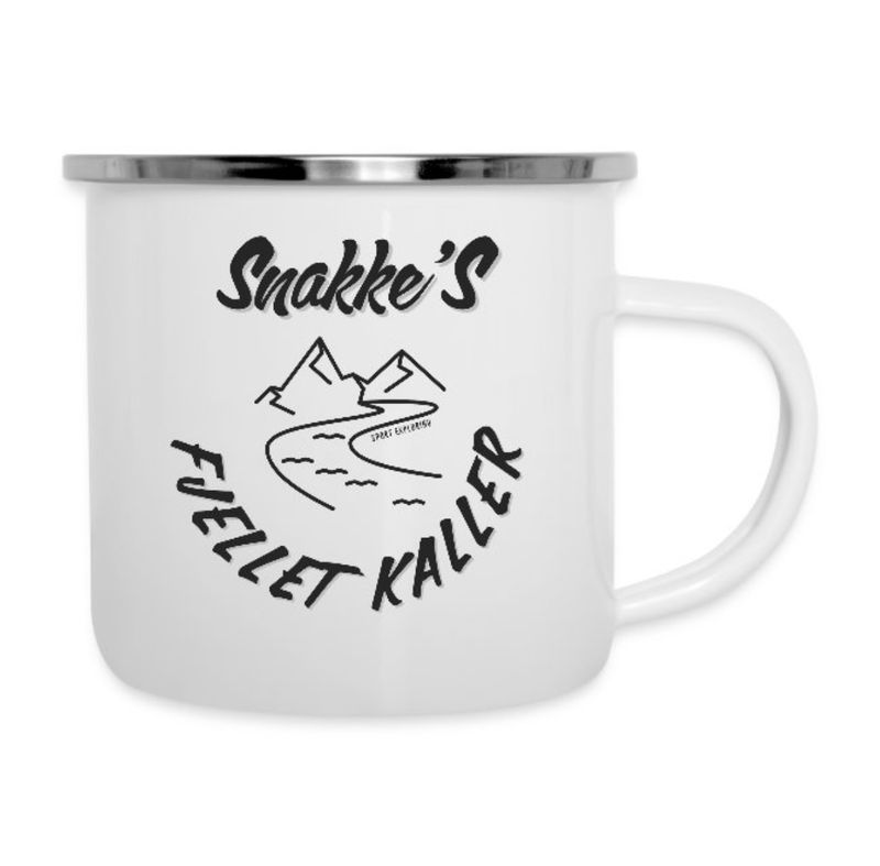 Emaljekopp med friluftsliv motiver